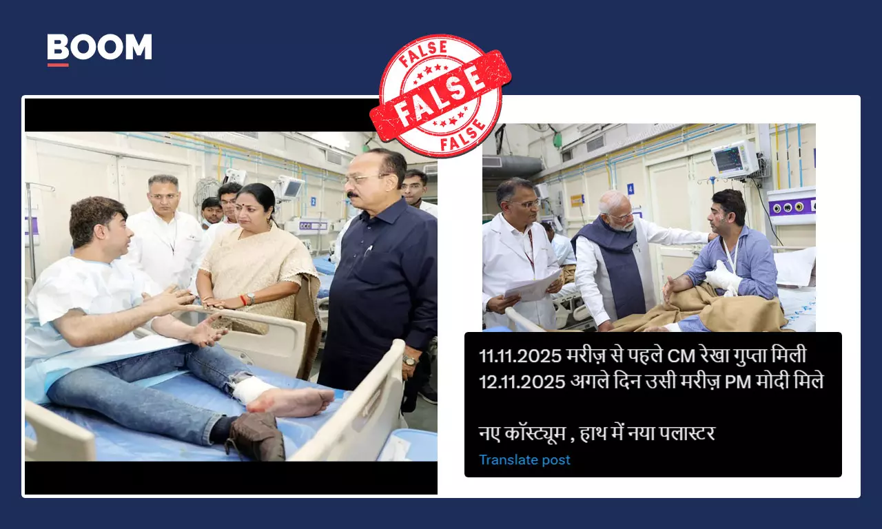 AAP leader Saurabh Bhardwaj claims that a fake plaster was applied to Delhi blast victim for photo ops