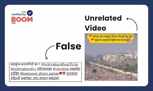 Video of Jai Gurudevs Sangat program goes viral with the claim of Sanatan Ekta Padyatra