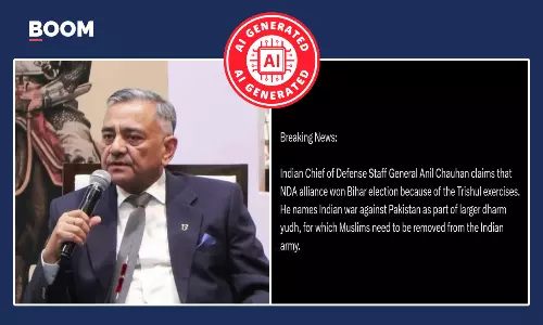 Deepfake of CDS Anil Chauhan linked to the Bihar election