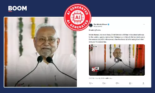 Nitishs video calling the Pahalgam attack and Delhi blasts a conspiracy by Modi is a deepfake