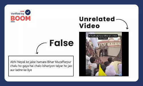 Old video of student protest in Rajasthan viral as Bihar Old video of student protest in Rajasthan viral as Bihar