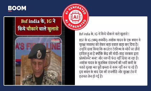 Altered clip falsely showing BSF IG Ashok Yadav accusing centre