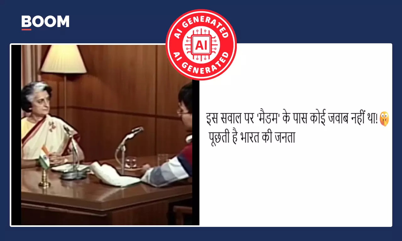 AI-generated video of Indira Gandhi on Emergency goes viral AI-generated video of Indira Gandhi on Emergency goes viral