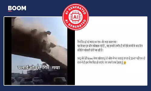 AI-generated flyover collapse video AI-generated flyover collapse video