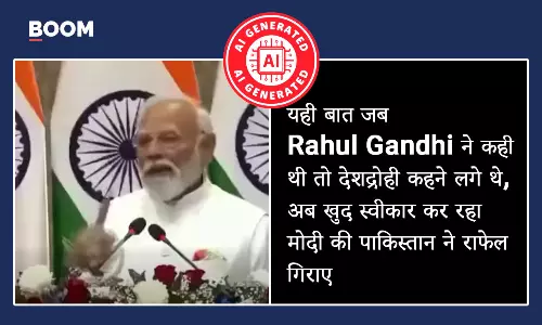 Deepfake video falsely claims PM Modi admitted Pakistan destroyed Rafale jets