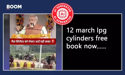 Viral video claiming PM Modi announced free LPG cylinders