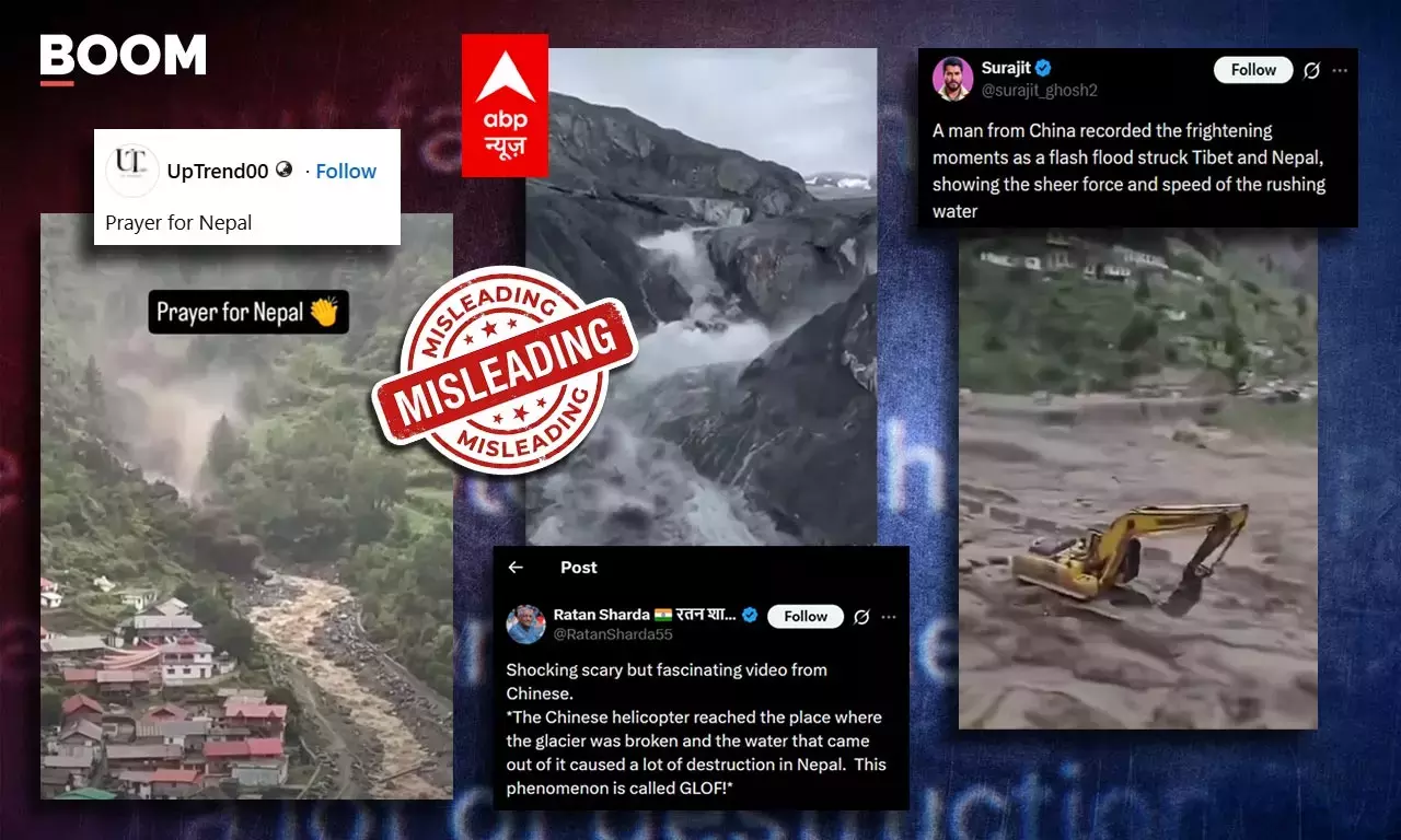 Visual falsely shows Nepal floods.