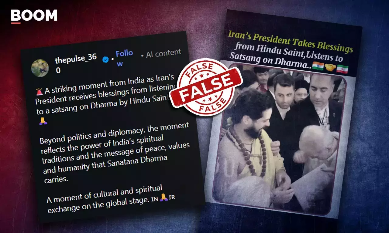 Iranian President allegedly touches Hindu saint’s feet claim Iranian President allegedly touches Hindu saint’s feet claim