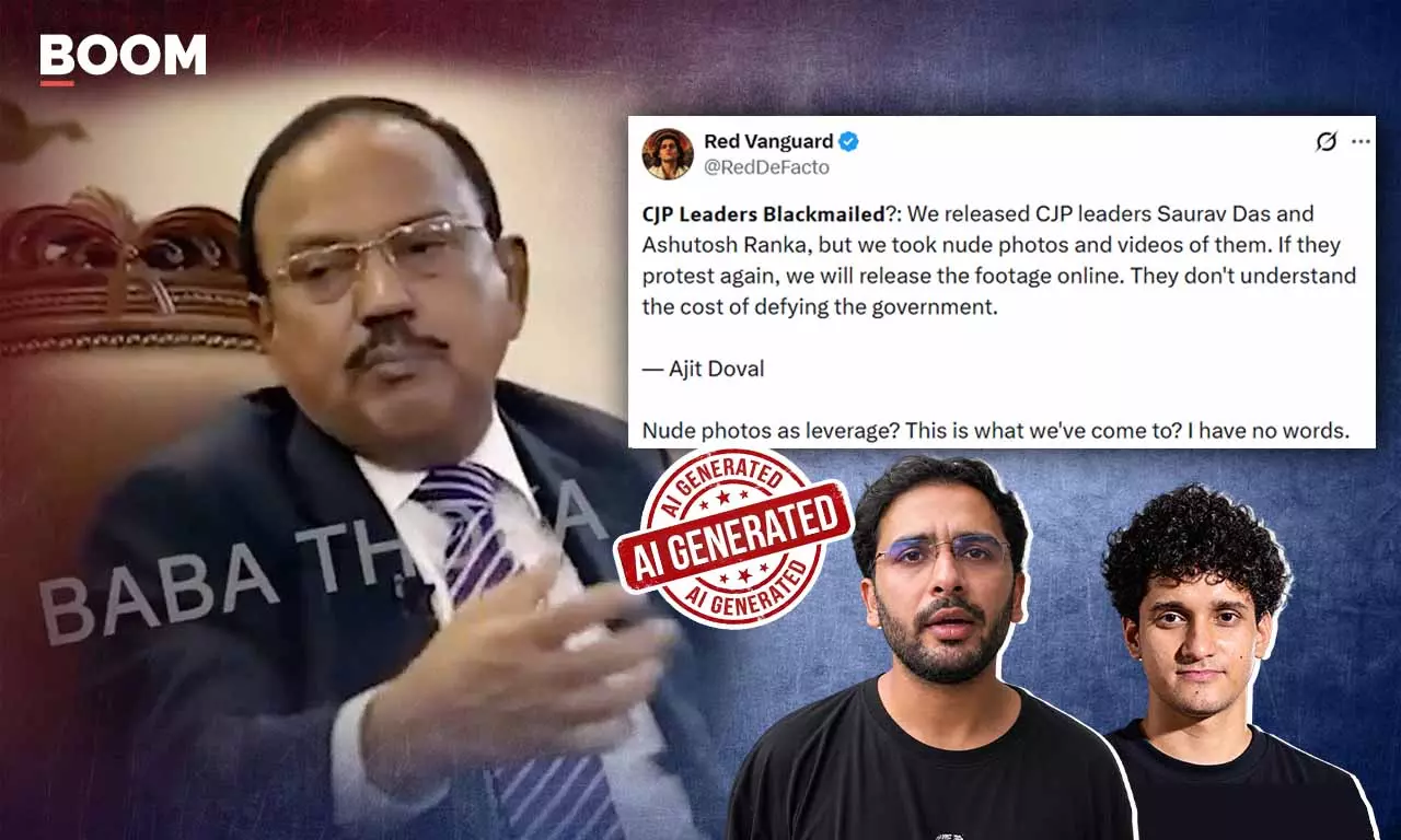Ajit Doval’s deepfake video falsely claims he threatened CJP leaders.